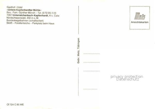 Unterreichenbach Calw Gasthof Untere Kapfenhardter Mühle – Bild 2