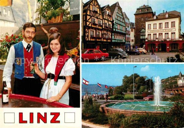 Linz Rhein Cafe Brunnen