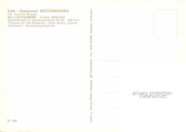 Lichtenberg Oberfranken Cafe Restaurant Seeterrassen – Bild 2