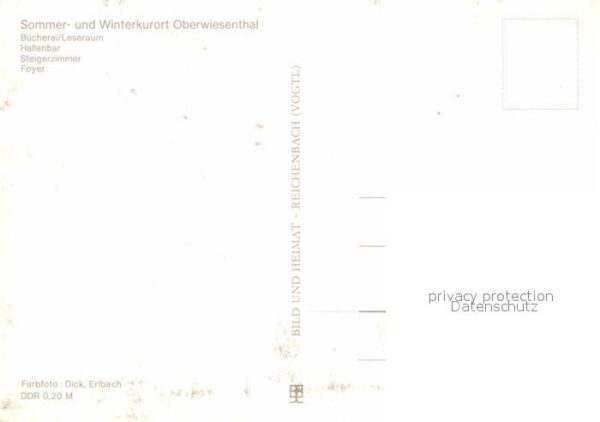 Oberwiesenthal Erzgebirge Erholungsheim Am Fichtelberg Leseraum H – Bild 2