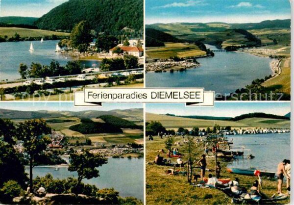 Diemelsee Badestrand Fliegeraufnahme Gesamtansich