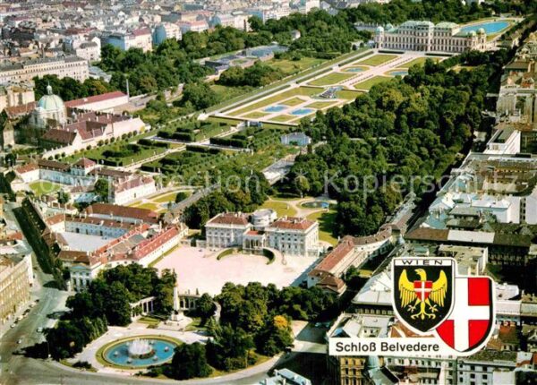 Wien Fliegeraufnahme Schloss Belvedere
