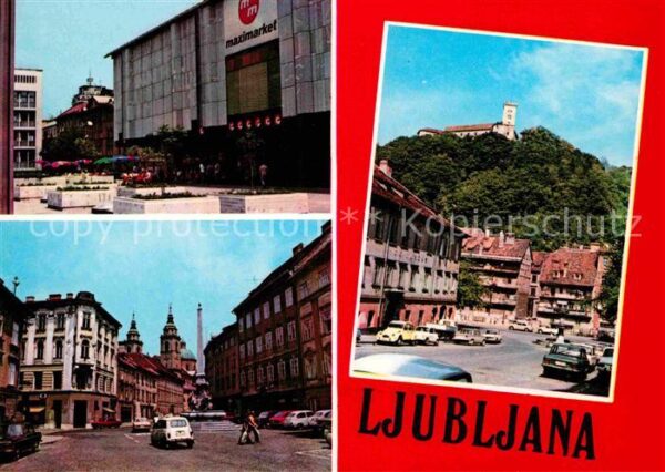 Ljubljana Maximarket Kirche Platz Schloss