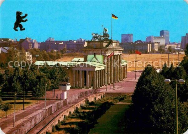Berlin Brandenburger Tor Ostberlin mit der Mau