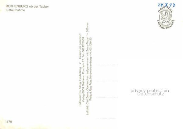 Rothenburg Tauber Fliegeraufnahme – Bild 2