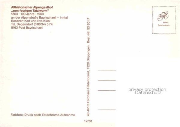 Bayrischzell Alpengasthaus zum feurigen Tatzelwurm – Bild 2