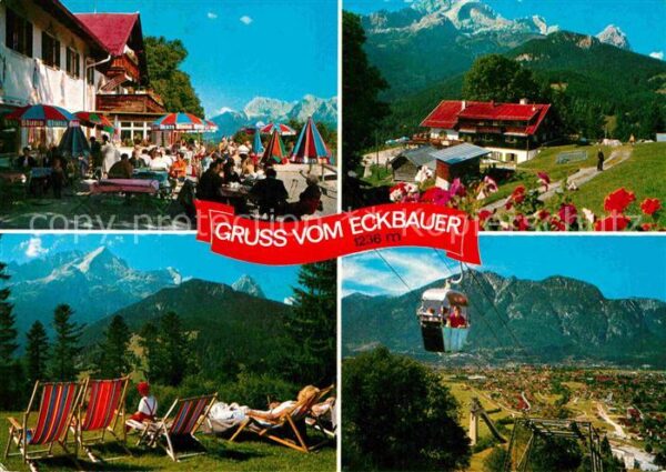 Garmisch-Partenkirchen Berggasthaus Eckbauer Seilbahn Panorama