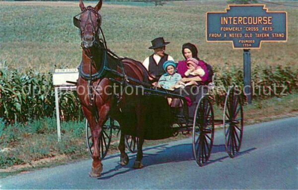 Pferdekutschen Amish-Family Pennsylvania