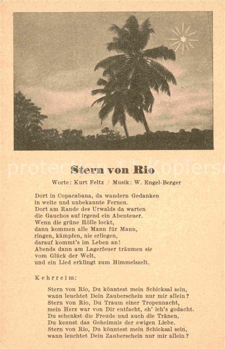 Liederkarte Stern von Rio Kurt Feltz