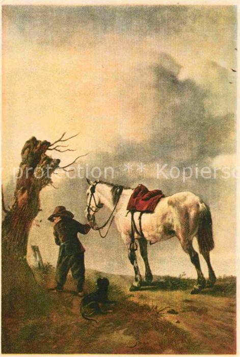 Kuenstlerkarte Alte Kuenstler Wouwerman Het Witte Paard