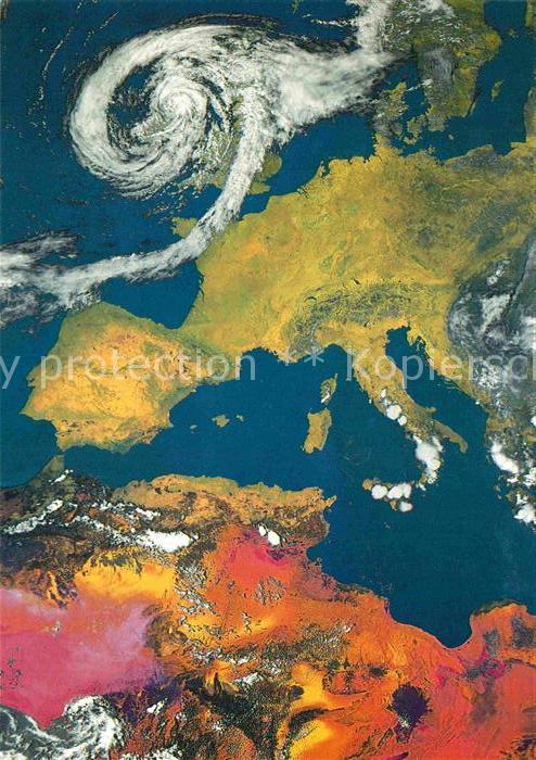 Astronomie Wettersatellit Infrarotaufnahme Deutsch