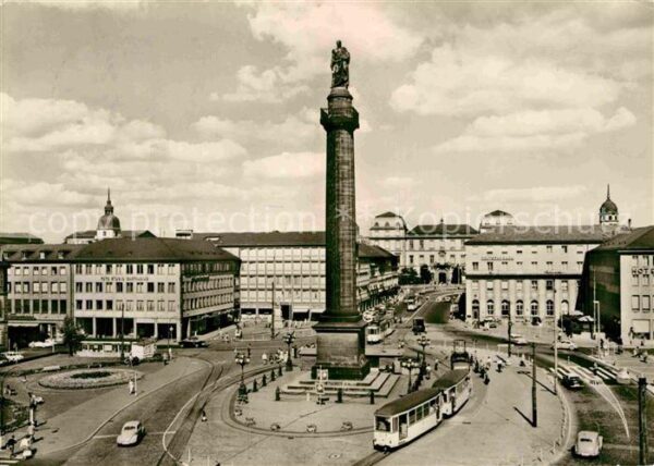 Strassenbahn Darmstadt Luisenplatz Monument