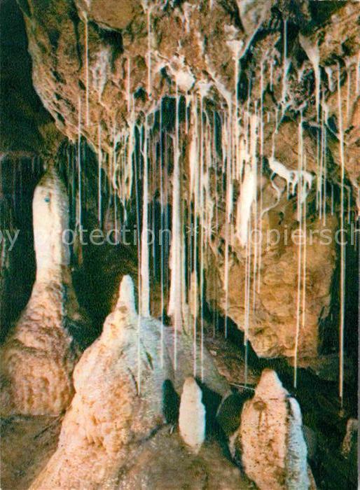 Hoehlen Caves Grottes Punkva Stalagmitengruppe Sinterkruste T