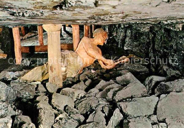 Bergbau Mining Hauer Pechkohlenflöz um 1900 Deutsches