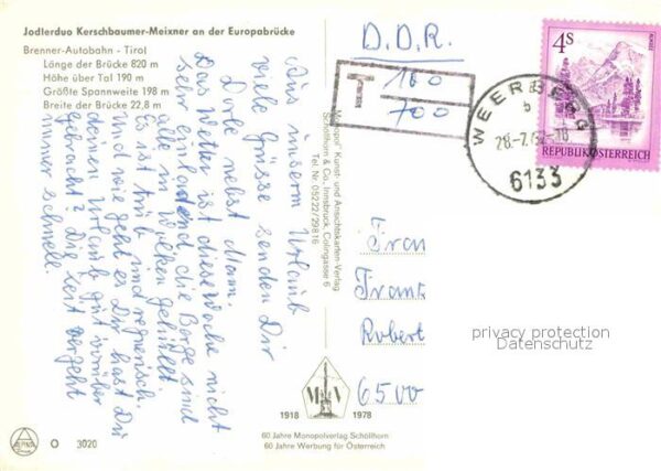 Saenger Band Jodlerduo Kerschbaumer-Meixner Europabr – Bild 2
