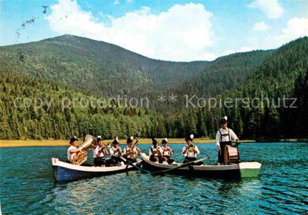 Musikanten Boot Bayerischer Wald Trommel Tuba Posa