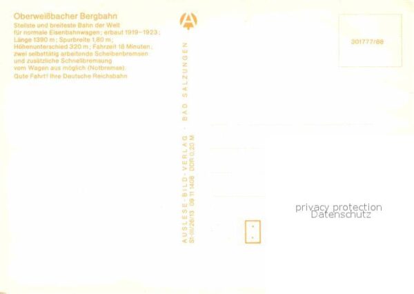 Zahnradbahn Oberweissbacher Bergbahn – Bild 2