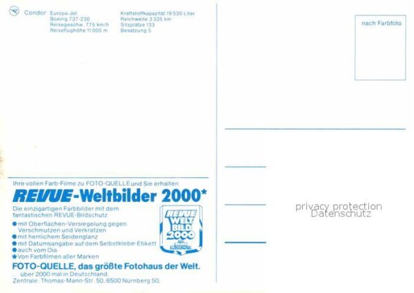 Flugzeuge Zivil Condor Europa-Jet Boeing 737-230 – Bild 2