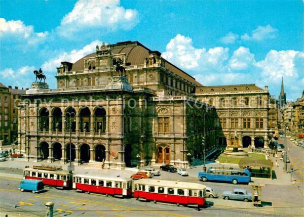 Opergebaeude Wien Oper Strassenbahn