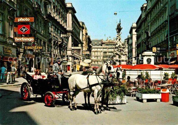 Pferdekutschen Fiaker Wien Fussgängerzone Graben Pests