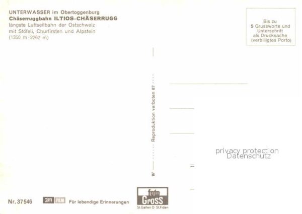Seilbahn Chäserrugg Iltios Unterwasser – Bild 2