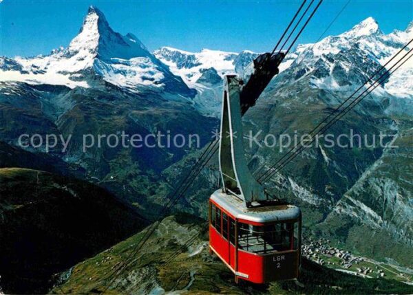 Seilbahn Rothorn Zermatt Matterhorn Dt. Blanche