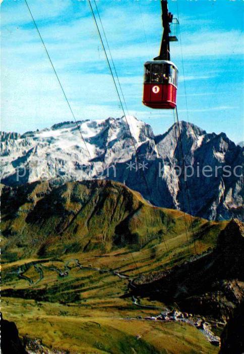 Seilbahn Funivia Passo Pordoi Marmolada Dolomiti