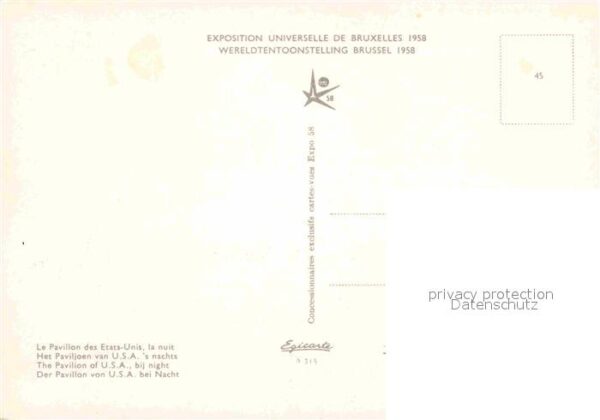 Exposition Universelle Bruxelles 1958 Pavillon des Etats-Unis – Bild 2