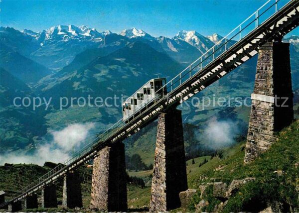 Zahnradbahn Niesenbahn Hegernalpviadukt Blümlisalp
