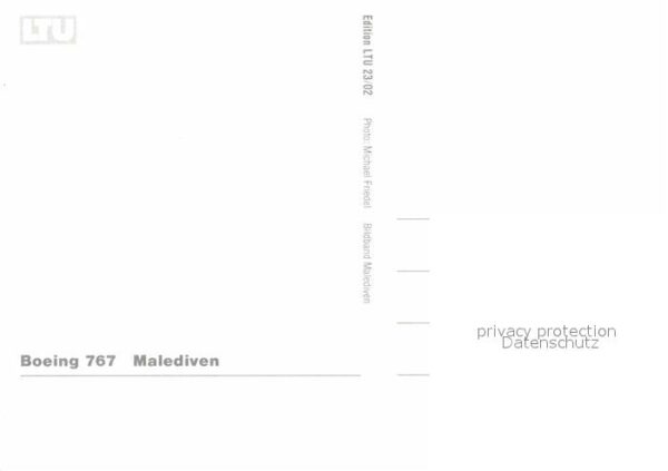Flugzeuge Zivil LTU Boeing 767 Malediven – Bild 2