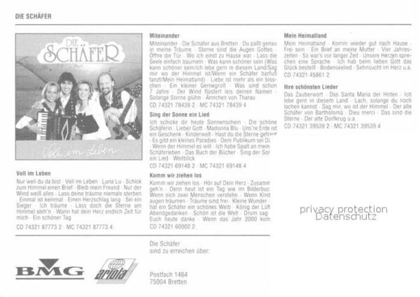 Musikanten Die Schäfer Autogramme – Bild 2