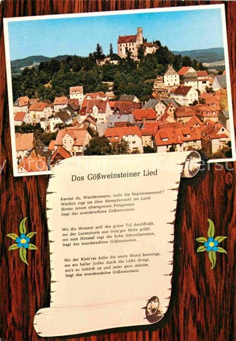 Liederkarte Gössweinsteiner Lied Gössweinstein