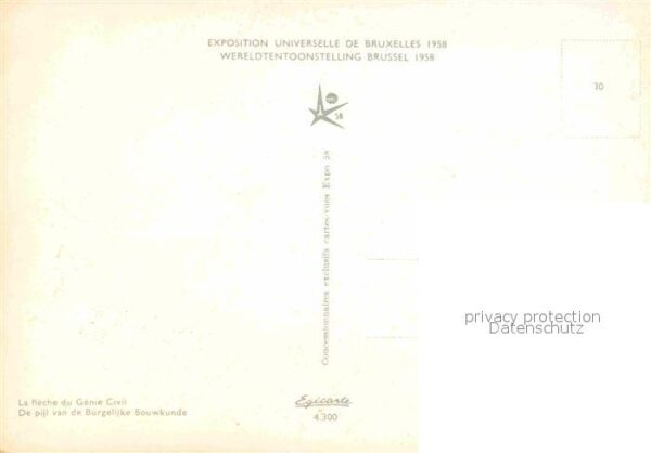 Exposition Universelle Bruxelles 1958 Fleche du Genie Civil – Bild 2