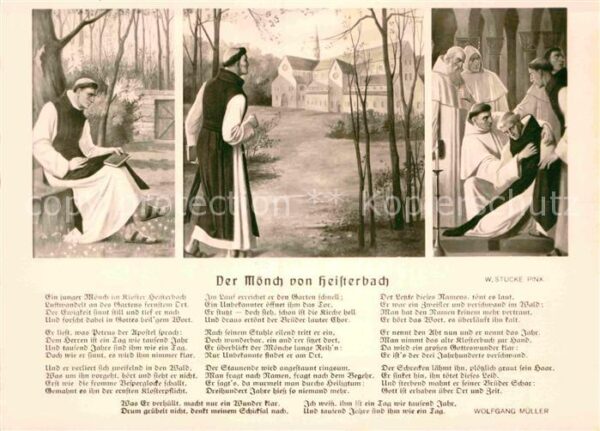 Kuenstlerkarte W. Stucke Der Mönch von Heisterbach