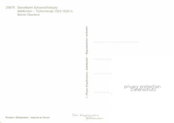 Sessellift Schwandfeldspitz Adelboden Tschentenalp – Bild 2