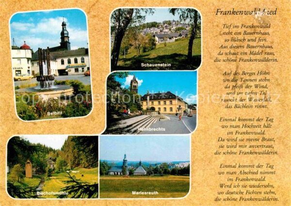 Liederkarte Frankenwald Schauenstein Selbitz Heimbr