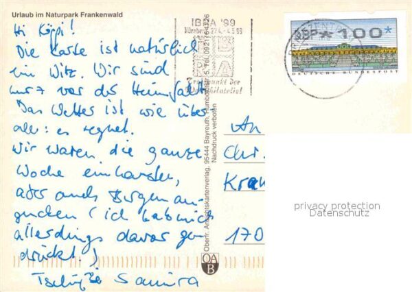 Liederkarte Frankenwald Schauenstein Selbitz Heimbr – Bild 2