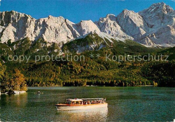 Motorboote Rundfahrt Eibsee Zugspitzgruppe