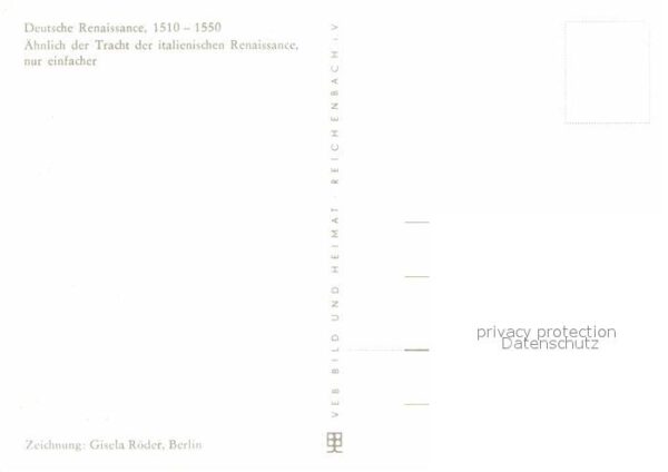 Trachten Deutschland Renaissance 1510-1550 Zeich – Bild 2