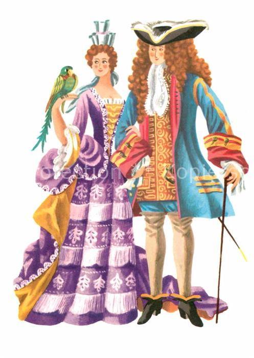 Mode Barock 1646-1716 Zeichnung Gisela Röder