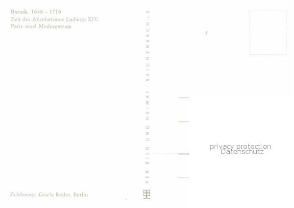 Mode Barock 1646-1716 Zeichnung Gisela Röder – Bild 2
