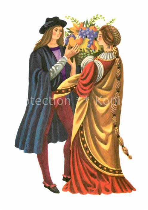 Mode Renaissance Italien 1480-1510 Zeichnung