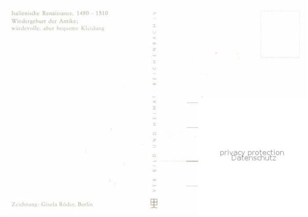 Mode Renaissance Italien 1480-1510 Zeichnung – Bild 2