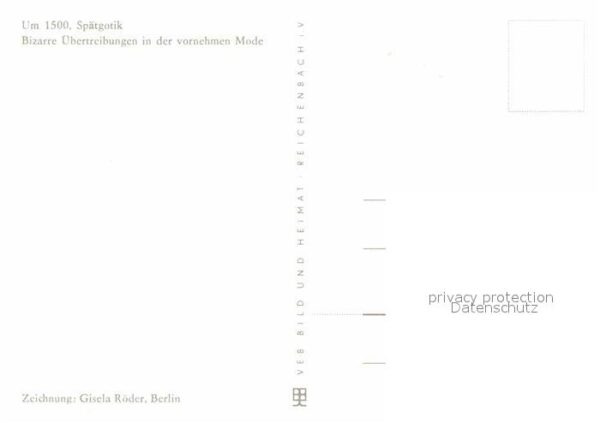 Mode Spätgotik um 1500 Zeichnung Gisela Röde – Bild 2