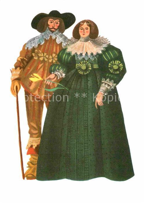 Mode Barock 1620-1715 Zeichnung Gisela Röder