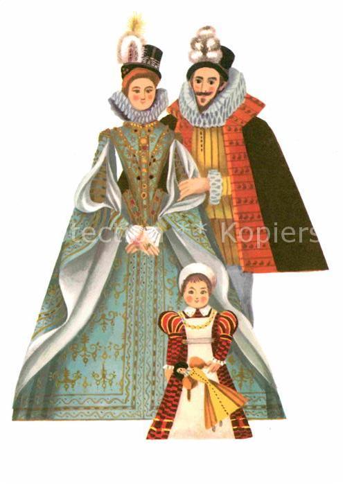 Mode Spanien 1550-1620 Zeichnung Gisela Röde