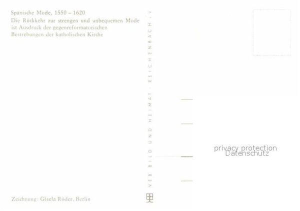 Mode Spanien 1550-1620 Zeichnung Gisela Röde – Bild 2