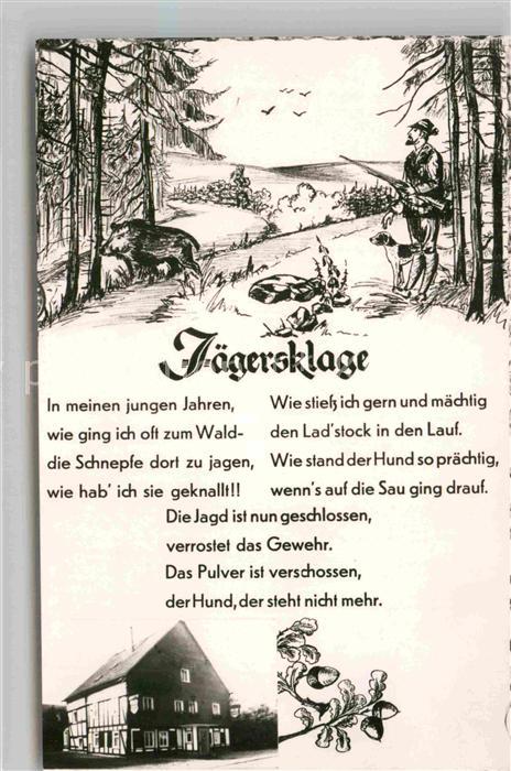 Jagd Jägersklage Gedicht