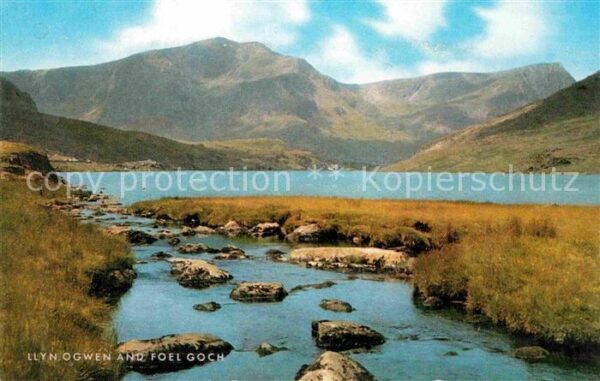 Snowdon Llyn Ogwen and Foel Goch lake mountains