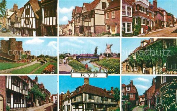 Rye East Sussex 14th Century Houses Ypres Castle River